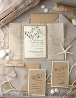 WEDDING INVITATIONS passport to love/ beach wedding invites  Beach Wedding invitations Sea Shell Wedding Invites destination  wedding Cards wit burlap wrapping 11