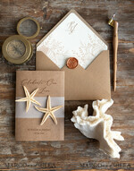 WEDDING INVITATIONS passport to love/ beach wedding invites  Beach  Wedding invitations Vellum bally band Wedding Invites with starfish Rustic Pocket Fold wedding Cards 5