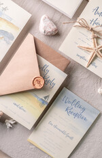 HOCHZEITS EINLADUNGEN Pass zur Liebe / Strandhochzeits-Einladungen Strandhochzeits Einladungen Seestern Hochzeitskarten Tropische Hochzeitskarten mit Jute Schnur Pergamentumschlag19