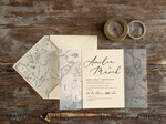 WEDDING INVITATIONS passport to love/ beach wedding invites  Beach Wedding invitations Vellum wrapping Wedding Invites with Old Map Starfish wedding Cards 5