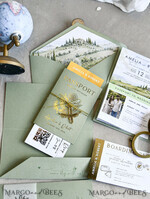 HOCHZEITS EINLADUNGEN Pass zur Liebe / Strandhochzeits-Einladungen Sage Green Passagier Hochzeitseinladung, Hochzeitskarten Boarding Pass, Toskana Passagier Hochzeitseinladungen im Ausland, Destination Hochzeitseinladungen, Reisekarten Hochzeitspapeterie15
