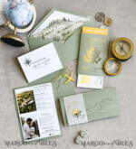 HOCHZEITS EINLADUNGEN Pass zur Liebe / Strandhochzeits-Einladungen Sage Green Passagier Hochzeitseinladung, Hochzeitskarten Boarding Pass, Toskana Passagier Hochzeitseinladungen im Ausland, Destination Hochzeitseinladungen, Reisekarten Hochzeitspapeterie15