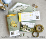 HOCHZEITS EINLADUNGEN Pass zur Liebe / Strandhochzeits-Einladungen Sage Green Passagier Hochzeitseinladung, Hochzeitskarten Boarding Pass, Toskana Passagier Hochzeitseinladungen im Ausland, Destination Hochzeitseinladungen, Reisekarten Hochzeitspapeterie15