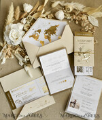 HOCHZEITS EINLADUNGEN Pass zur Liebe / Strandhochzeits-Einladungen Goldbeige Pass Hochzeitseinladung, goldene Hochzeitskarten Boarding-Pass, maßgeschneiderte Reise-Pass Hochzeitseinladungen im Ausland, Hochzeitskarten für das Reiseziel Griechenland, Reise-Karten Hochzeitspapeterie, Weltkarte8