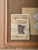 WEDDING INVITATIONS forest / Mountains / woodland theme rustic invites5