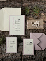 HOCHZEITS EINLADUNGEN Wald / Berge / Waldlandschaft Thema Waldbriefpapier7