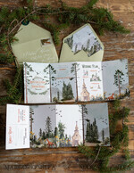 HOCHZEITS EINLADUNGEN Wald / Berge / Waldlandschaft Thema Waldstationär9