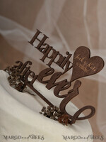 CAKE TOPPER RUSTIC cake topper, wooden3