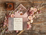 WEDDING INVITATIONS Elegant Invites Classic Cards  Elegant Vintage Wedding Invitations, Romantic Blush Pink Wedding Invites, Luxury Oil Paint Wedding Cards, Handmade Vellum Wedding Invitation Suite11