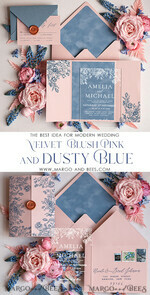 HOCHZEITS EINLADUNGEN Elegante Einladungen Klassische Karten Samtene Blush-Pink moderne Hochzeitskarten, Acryl gefrorene blaue pinke Hochzeitskarten, Plexi-Hochzeitskarten, Luxus blaue Blush-Pink Hochzeitskarten5