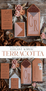 WEDDING INVITATIONS Elegant Invites Classic Cards Acrylic wedding invitations, terracottagold Wedding invitations online, acrylic wedding invitations, Romantic Wedding Invitation Suite7