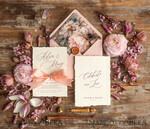 HOCHZEITS EINLADUNGEN Elegante Einladungen Klassische Karten Maßgeschneiderte pinke Hochzeitseinladungen, elegante Fine-Art-Hochzeitseinladungen, Vintage-Blush-Pink-Einladungsset, minimalistische Hochzeitsstationery.8