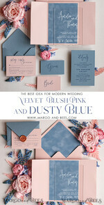 HOCHZEITS EINLADUNGEN Elegante Einladungen Klassische Karten Maßgeschneiderte Acryl Hochzeits Einladungskarten in blush pink, Glamour Velours dasty blue Hochzeits Einladungen, Plexi Velours Hochzeits Einladungssatz, Luxus Eisblau Hochzeitskarten mit Wachssiegel in Kupfer.5