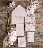 HOCHZEITS EINLADUNGEN Elegante Einladungen Klassische Karten Elegante Rosenhochzeitseinladungen Wachs-Roségold, elegante Blush-Pink-Hochzeitseinladungen, luxuriöse Hochzeitskarten, handgefertigte Hochzeitseinladungssuite.8