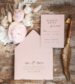 HOCHZEITS EINLADUNGEN Elegante Einladungen Klassische Karten Elegante Rosenhochzeitseinladungen Wachs-Roségold, elegante Blush-Pink-Hochzeitseinladungen, luxuriöse Hochzeitskarten, handgefertigte Hochzeitseinladungssuite.8