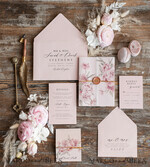 HOCHZEITS EINLADUNGEN Elegante Einladungen Klassische Karten Elegante Rosenhochzeitseinladungen Wachs-Roségold, elegante Blush-Pink-Hochzeitseinladungen, luxuriöse Hochzeitskarten, handgefertigte Hochzeitseinladungssuite.8