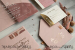 WEDDING INVITATIONS Elegant Invites Classic Cards Arch Plexi Glass Wedding Invitation suite, Blush Pink Golden Wedding Invitations with Rsvp Velvet Pocket, Acrylic Modern Wedding Cards18