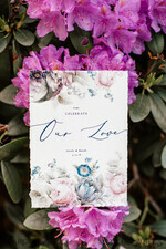 WEDDING INVITATIONS Elegant Invites Classic Cards  Vintage Floral Wedding Invitations, Elegant Blush Pink Wedding Invites, Bespoke Watercolor Wedding Cards With Hand Dyed Ribbon, Handmade Wedding Stationery4