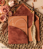 HOCHZEITS EINLADUNGEN Elegante Einladungen Klassische Karten Arch Acryl Hochzeitseinladungen Karte, Elegante Samt Hochzeitseinladungen im Herbst • Terracotta Romantische Hochzeitseinladungen • Samt Kupfer Hochzeitspapeterie7