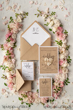 WEDDING INVITATIONS Elegant Invites Classic Cards  Vintage Wooden Wedding Invitations, Elegant Birch Heart Wedding Cards, Bespoke Eco Paper Wedding Invites, Affordable And Handmade Wedding Stationery21