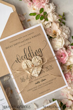 WEDDING INVITATIONS Elegant Invites Classic Cards  Vintage Wooden Wedding Invitations, Elegant Birch Heart Wedding Cards, Bespoke Eco Paper Wedding Invites, Affordable And Handmade Wedding Stationery21