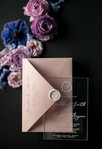 WEDDING INVITATIONS Elegant Invites Classic Cards Luxury Acrylic Plexi Wedding Invitations, Romantic Blush Pink Wedding Invites With Vellum Cover, Elegant Royal Navy Wedding Cards, Bespoke Floral Wedding Invitation Suite30