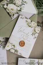 WEDDING INVITATIONS Elegant Invites Classic Cards Vintage Sage Green Wedding Invitations, Elegant Greenery Wedding Invites, Bespoke Vellum Wedding Invitation Suite, Minimalistic Green Wedding Cards10