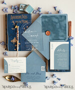 WEDDING INVITATIONS Elegant Invites Classic Cards Acrylic wedding invitations, dusty blue Wedding invitations online, acrylic invitations, Luxory Wedding Invitation Suite5