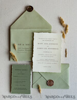 HOCHZEITS EINLADUNGEN Elegante Einladungen Klassische Karten Vintage Salbeigrüne Hochzeitseinladungen, Elegante Grünpflanzen-Hochzeitseinladungen, Handgemachtes Vellum-Hochzeitseinladungset, Minimalistische grüne Hochzeitseinladungen19