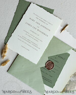 HOCHZEITS EINLADUNGEN Elegante Einladungen Klassische Karten Vintage Salbeigrüne Hochzeitseinladungen, Elegante Grünpflanzen-Hochzeitseinladungen, Handgemachtes Vellum-Hochzeitseinladungset, Minimalistische grüne Hochzeitseinladungen19