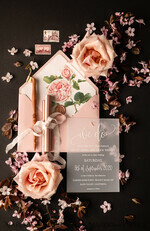 HOCHZEITS EINLADUNGEN Elegante Einladungen Klassische Karten Luxus Gefrorene Acryl Plexi Hochzeits Einladungen, Romantische Blush Pink Hochzeits Einladungen, Elegante Pfingstrose Hochzeitskarten, Minimalistische Hochzeitsstationery21