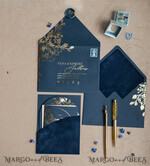 HOCHZEITS EINLADUNGEN Gold / Roségold / Silber / Glitzer Elegante Bogen-Hochzeitseinladungen Marineblau, Samt-Tasche Dunkelblau Gold Moderne Hochzeit, Hochzeitseinladungsset, Bogen-Samt-Taschen Einladungset16