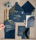 HOCHZEITS EINLADUNGEN Gold / Roségold / Silber / Glitzer Elegante Bogen-Hochzeitseinladungen Marineblau, Samt-Tasche Dunkelblau Gold Moderne Hochzeit, Hochzeitseinladungsset, Bogen-Samt-Taschen Einladungset16