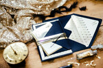 WEDDING INVITATIONS gold / rose gold / silver / glitter Luxury Golden Shine Wedding Invitations, Glamour Gold Foil Wedding Invites, Elegant Royal Navy Wedding Cards, Bespoke Great Gatsby Wedding Invitation Suite17