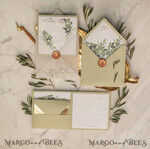 WEDDING INVITATIONS gold / rose gold / silver / glitter Elegant Olive Wedding Invitations, Luxury Sage Green Wedding Invites, Glamour Golden Pocketfold Wedding Cards, Bespoke Tuscany Wedding Invitation Suite14