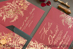 WEDDING INVITATIONS gold / rose gold / silver / glitter Golden Burgundy Wedding Invitations, Glamour Glitter Wedding Stationery, Elegant Black Wedding Invitation Suite, Gold Foil Luxury Arabic Wedding Cards16