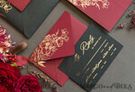 WEDDING INVITATIONS gold / rose gold / silver / glitter Golden Burgundy Wedding Invitations, Glamour Glitter Wedding Stationery, Elegant Black Wedding Invitation Suite, Gold Foil Luxury Arabic Wedding Cards16