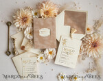 HOCHZEITS EINLADUNGEN Gold / Roségold / Silber / Glitzer Maßgeschneiderte Hochzeitskarten aus Samt mit Cremetasche, elegante goldene Quaste Hochzeitskarten, goldene Hochzeitsladung, Luxus-Hochzeitskarten25