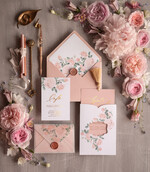 HOCHZEITS EINLADUNGEN Gold / Roségold / Silber / Glitzer Glamour Golden Shine Hochzeitseinladungsset, romantische blassrosa Hochzeitseinladungen, luxuriöse arabische Hochzeitskarten mit goldenen Quasten, elegante florale Hochzeitseinladungen.14