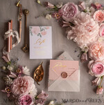 HOCHZEITS EINLADUNGEN Gold / Roségold / Silber / Glitzer Glamour Golden Shine Hochzeitseinladungsset, romantische blassrosa Hochzeitseinladungen, luxuriöse arabische Hochzeitskarten mit goldenen Quasten, elegante florale Hochzeitseinladungen.14