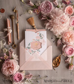 HOCHZEITS EINLADUNGEN Gold / Roségold / Silber / Glitzer Glamour Golden Shine Hochzeitseinladungsset, romantische blassrosa Hochzeitseinladungen, luxuriöse arabische Hochzeitskarten mit goldenen Quasten, elegante florale Hochzeitseinladungen.14