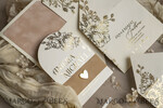 HOCHZEITS EINLADUNGEN Gold / Roségold / Silber / Glitzer Arch Gold Ivory Gold Hochzeitsinvitation Suite, Ecru Floral Hochzeitskarten, Glamour Hochzeitskarten, Elegantes Hochzeitsset25