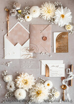 HOCHZEITS EINLADUNGEN Gold / Roségold / Silber / Glitzer Arch Golden Acryl-Hochzeitseinladungssuite, Samtbeige Hochzeitseinladungen, Glamour Plexiglas Hochzeitseinladungen34