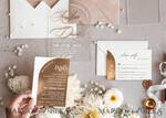 HOCHZEITS EINLADUNGEN Gold / Roségold / Silber / Glitzer Arch Golden Acryl-Hochzeitseinladungssuite, Samtbeige Hochzeitseinladungen, Glamour Plexiglas Hochzeitseinladungen34