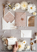 HOCHZEITS EINLADUNGEN Gold / Roségold / Silber / Glitzer Arch Golden Acryl-Hochzeitseinladungssuite, Samtbeige Hochzeitseinladungen, Glamour Plexiglas Hochzeitseinladungen34