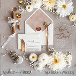 HOCHZEITS EINLADUNGEN Gold / Roségold / Silber / Glitzer Arch Golden Acryl-Hochzeitseinladungssuite, Samtbeige Hochzeitseinladungen, Glamour Plexiglas Hochzeitseinladungen34