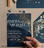 WEDDING INVITATIONS gold / rose gold / silver / glitter Navy Gold Arch Wedding invitations, Plexi Pocket Velvet Wedding Invitations, Dark Blue Gold Wedding Invitation Suite, Elegant  Wedding Cards33