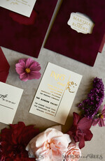 HOCHZEITS EINLADUNGEN Gold / Roségold / Silber / Glitzer Bordeaux Hochzeitseinladung, samtige burgunderrote und goldene Hochzeitseinladungen, königliche scharlachrote Hochzeitkarten11