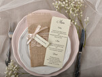 MENU & PROGRAMS rustic Burlap Silverware Holder With Ribbon, Rustic Lace table decor, Wedding Table Set, Table Setting, Burlap table decoration, Wedding Rustic Menu With Ribbon & Tag4