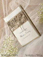 MENU & PROGRAMS rustic Rustic Wedding Program with Wooden Decoration, Barn Wedding Program, Eco Romantic Personalized Cards with Twine, Simple Ecru Wedding Program, Elegant Booklet Rustic Wedding Cards7